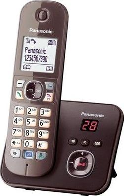 Panasonic KX-TG6821GA DECT Schnurlos-Telefon mit Anrufbeantworter, strahlungsarm