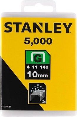 Stanley Klammern Typ G (10 mm, aus Flachdraht, wiederverschließbare Verpackung)