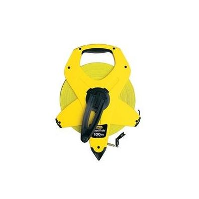 Stanley Maßband Rahmenbandmass Power Winder Fiberglas (100 m Länge, 2-34-777)
