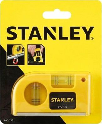 Stanley Wasserwaage klein & magnetisch geeignet für Tasche - Taschenwasserwaage