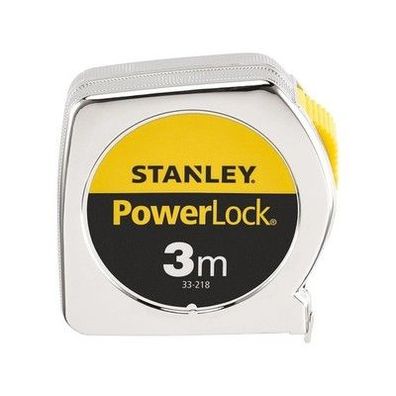 Stanley Maßband Bandmaß/Messband Powerlock (Metall, Maßband 3 m lang, 1-33-218)