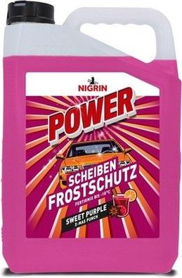 NIGRIN POWER Scheibenfrostschutz Fertigmix Sweet Purple | 5 Liter | bis -18°C