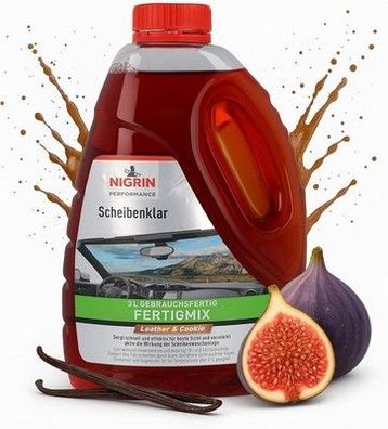NIGRIN Performance Scheibenklar Fertigmix Leather & Cookie | 3 Liter ab 5°C