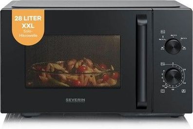 Severin Mikrowelle Solo, zum Auftauen und Erhitzen, XXL Innenraum, 28 L, 900 W
