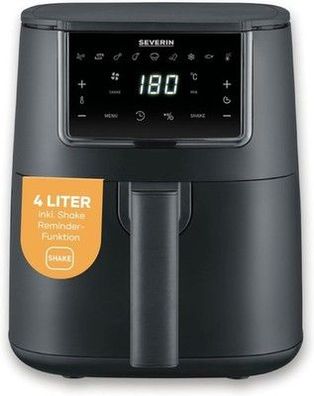 Severin Heißluftfritteuse, Single, Fritteuse für Kochen ohne Fett 1300W, schwarz