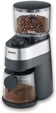 Severin elektrische Kaffeemühle, aromaschonendes Scheibenmahlwerk, 140W, KM 3880