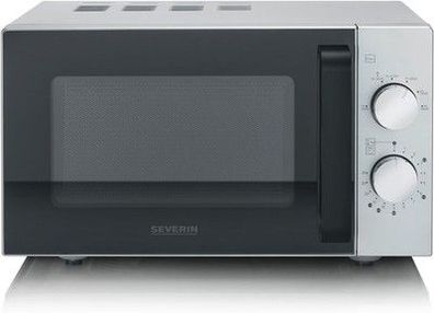 Severin Solo-Mikrowelle mit Glasboden, ohne Drehteller, Drehregler, 20L, 800W