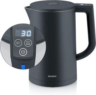 Severin Cool-Touch Wasserkocher, doppelwandig, 1,7 L Kapazität, 2.200 W, WK 3484