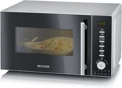Severin 3-in-1 Mikrowelle mit Grill und Heißluftfunktion, Minibackofen 10 Stufen
