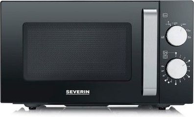 Severin Mikrowelle mit Glasboden, Mikrowellengerät, schwarz-silber, MW 7761
