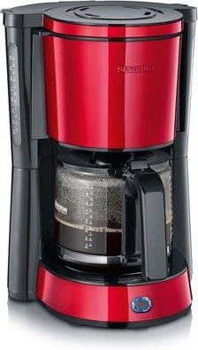 Severin Kaffeemaschine "Type" mit Glaskanne, Filterkaffeemaschine, rot, KA 4817