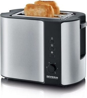 Severin Automatik-Toaster, mit Brötchenaufsatz, hochwertiger Edelstahl, 800 Watt