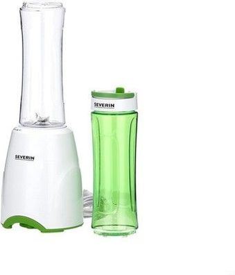 Severin Smoothie Mix & Go, Praktischer Smoothie-Mixer, 300 W, weiß-grün, SM 3735