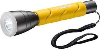 VARTA Taschenlampe LED + 2x AA Batterien, Outdoor Sports F20, Leuchte Lampe gelb