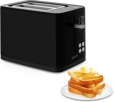 Krups KH641810 Smart'n Light Toaster, Zwei-Scheiben-Toaster, Digitaldisplay