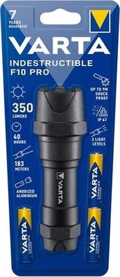 VARTA Taschenlampe Indestructible F10 Pro IP67, IK08, Aluminium, 2 Leuchtstufen