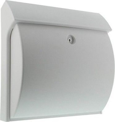 Burg-Wächter Briefkasten ohne Zeitungsfach, 2 Schlüssel, Classico 4931 W, Weiß