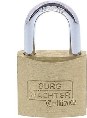 Burg-Wächter Vorhängeschloss, C-Line 222 25 SB, + 2 Schlüssel, Bügelstärke: 4 mm
