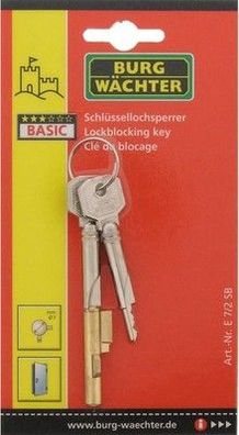 Burg-Wächter Schlüssellochsperrer Einsteckschlösser 2 Schlüssel, E 7/2 SB, 04281