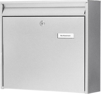 Burg-Wächter Briefkasten, Briefkastenanlagen geeignet, A4 Einwurf-Format, Silber