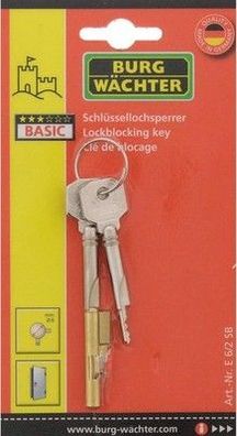 Burg Wächter E 6/2 SB Schlüssellochsperrer für Einsteckschlösser, Gold, 6 mm