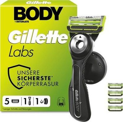GilletteLabs Body & Intimate Rasierer Herren, Intimrasierer Mann mit Schutz