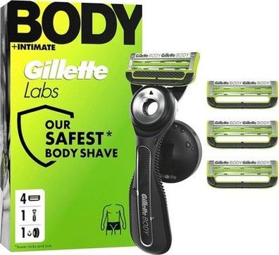 GilletteLabs Body & Intimate Rasierer Herren, Intimrasierer Mann mit Schutz