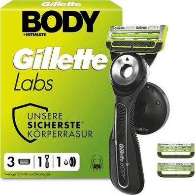GilletteLabs Body & Intimate Rasierer Herren, Intimrasierer Mann mit Schutz