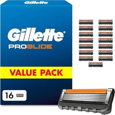 Gillette Proglide Rasierklingen, 16 Original Ersatzklingen, 2x Gleitstreifen