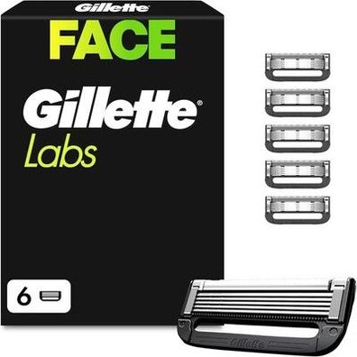Gillette Labs Rasierklingen Herren, 6 Original Ersatzklingen, Klingen für Männer