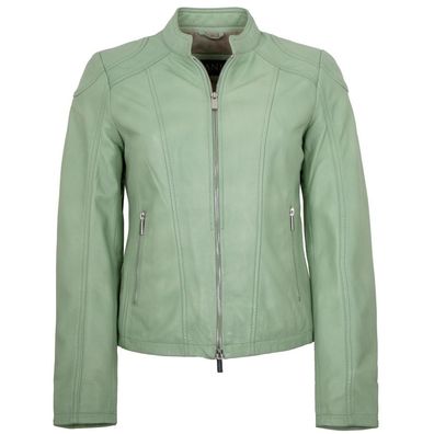 Jilani Collection - Damen Lederjacke Lammnappa hellgrün