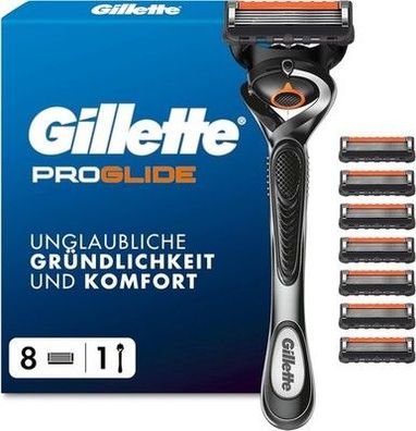 Gillette Fusion 5 Proglide Rasierer Herren, Nassrasierer, Metall, Grau/Schwarz