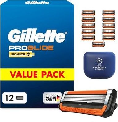 Gillette Proglide Power Rasierklingen 12 Original Ersatzklingen 2X Gleitstreifen