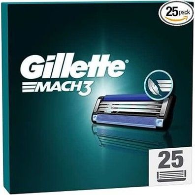 Gillette Mach3 Rasierklingen für Männer, 25 Original Gillette Ersatzklingen