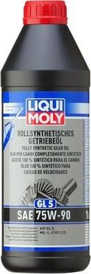 LIQUI MOLY Vollsynthetisches Getriebeöl (GL5) SAE 75W-90 | 1 Liter | Getriebeöl