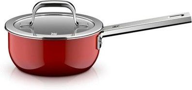 WMF Fusiontec Mineral Pro, Stielkasserolle mit Deckel, 16 cm, 0519565290, rot
