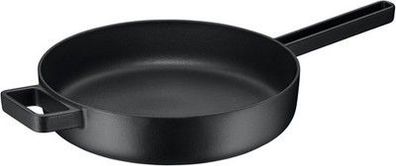 WMF Flavour Schmorpfanne 28cm Induktion, Servierpfanne, Gusseisen Pfanne schwarz