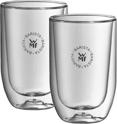 WMF Barista Gläser Set 2-teilig, zwei Latte Macchiato Gläser doppelwandig 280ml