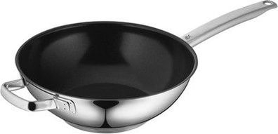 WMF Durado Wokpfanne Induktion 28 cm, Antifhaftbeschichtung 260°C, Wok Edelstahl