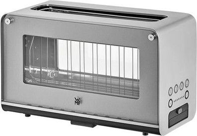WMF Lono Toaster Glas mit Brötchenaufsatz, für 2 Scheiben, XXL-Toast, Küche