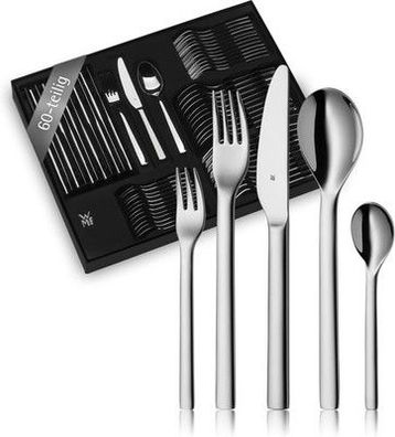WMF Habitum Besteck Set 12 Personen, Essbesteck 60 teilig, Monobloc-Messer