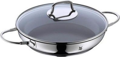 WMF Devil Servier-Schmorpfanne Induktion 26 cm mit Glasdeckel, Ofenfeste Pfanne