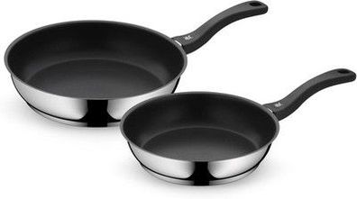 WMF Devil Pfannenset Induktion 2-teilig – Bratpfannen 24, 28 cm – Edelstahl