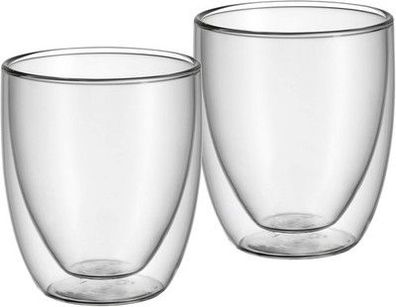 WMF Kult doppelwandige Cappuccino Gläser Set 2-teilig, doppelwandige Gläser