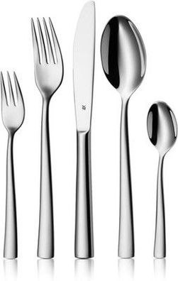 WMF Philadelphia Besteck Set 6 Personen, 30 teilig, Monobloc-Messer, Cromargan