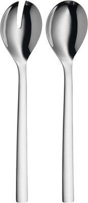 WMF Nuova Salatbesteck 30 cm, groß, Salatgabel und Servierlöffel, Cromargan