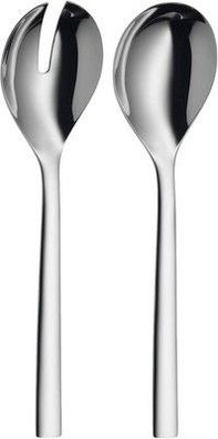 WMF Nuova Salatbesteck Edelstahl 25 cm, klein, Salatgabel und Servierlöffel