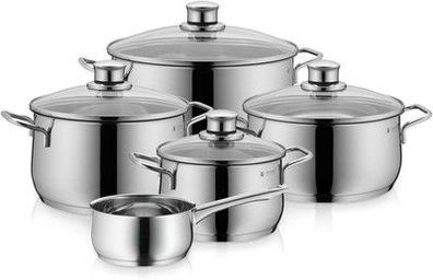 WMF Diadem Plus Topfset Induktion 5-teilig, Kochtopf Set mit Glasdeckel, Küche