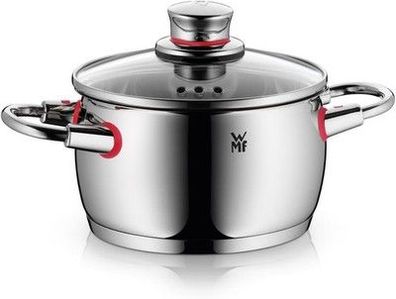 WMF Quality One Kochtopf klein 16 cm, kleiner Topf mit Glasdeckel, unbeschichtet