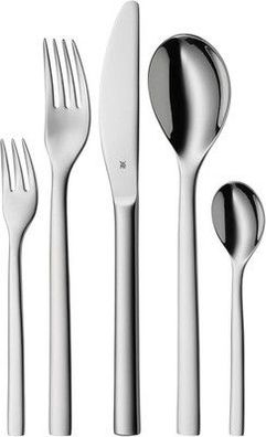 WMF Atria Edelstahl Besteck Set 6 Personen, Essbesteck Set 30 teilig, poliert